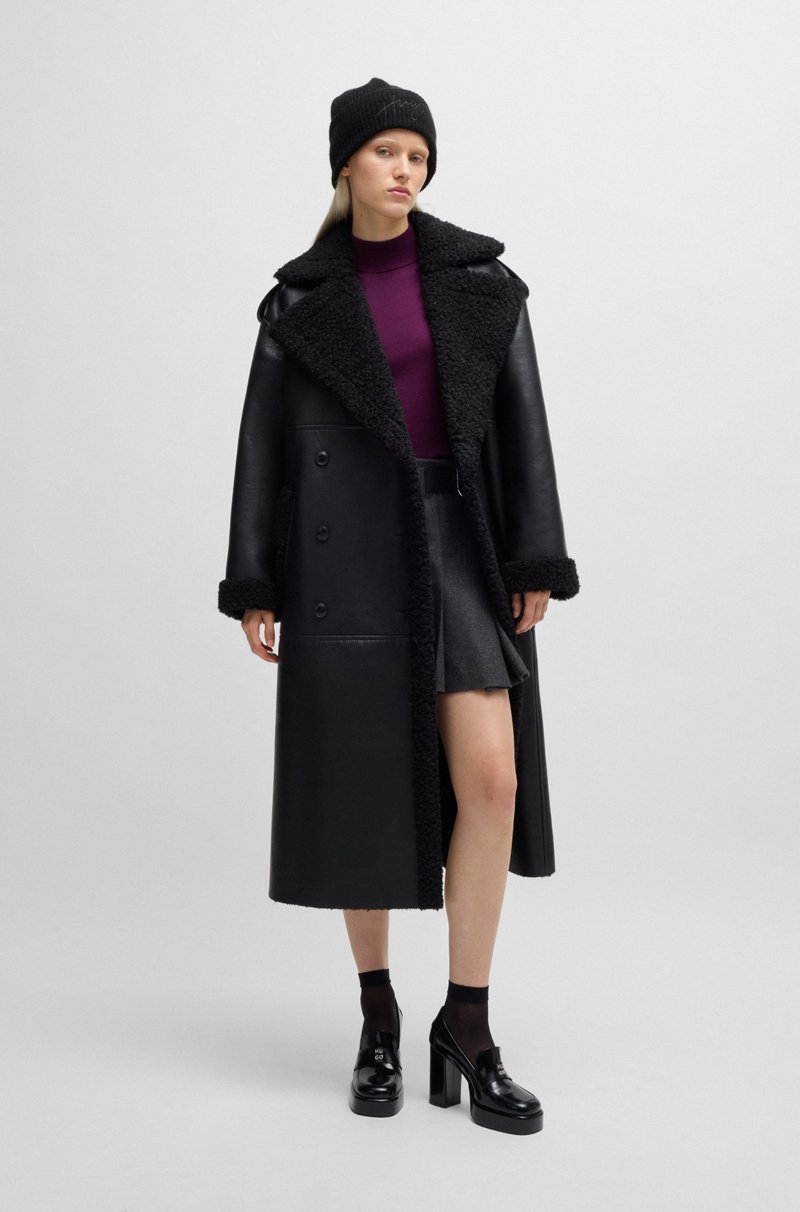 Hugo Boss Gorro De Punto En Canalé Con Logo Caligrafiado Bordado