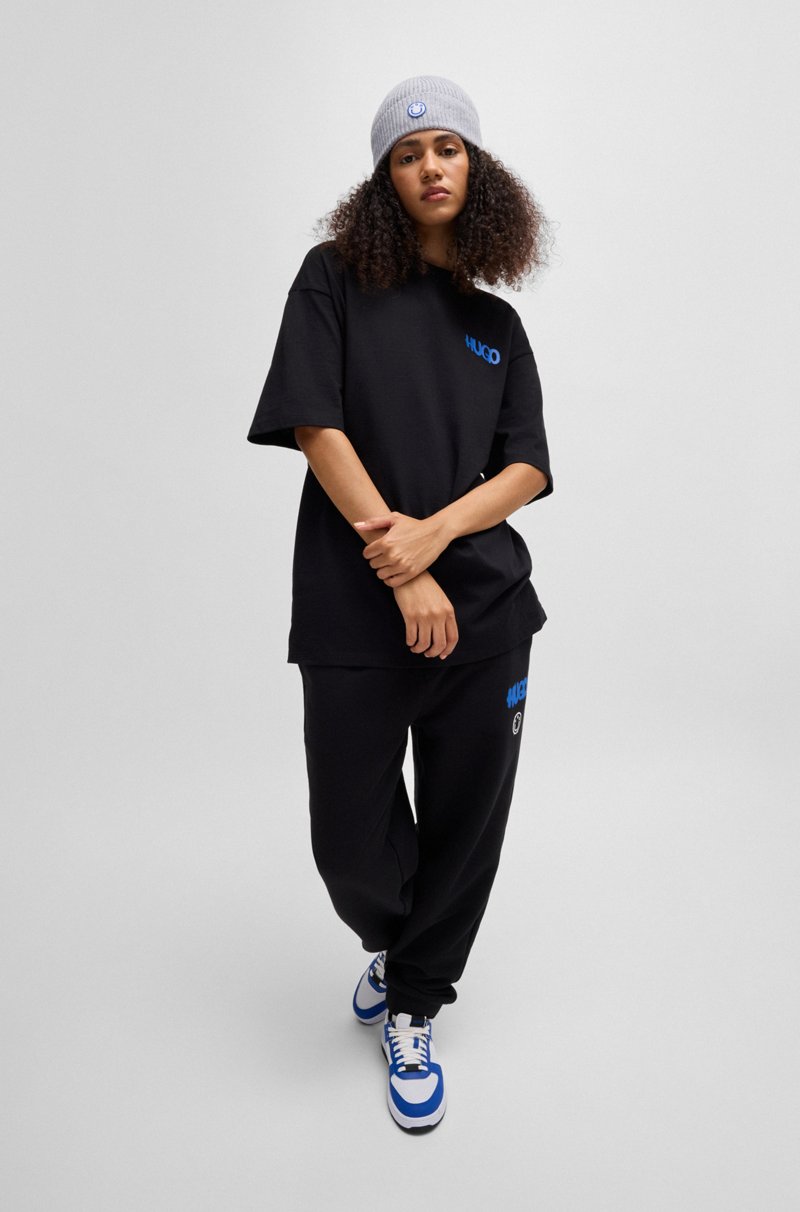 Hugo Boss Gorro De Punto En Mezcla De Lana Con Insignia De Logo Happy HUGO