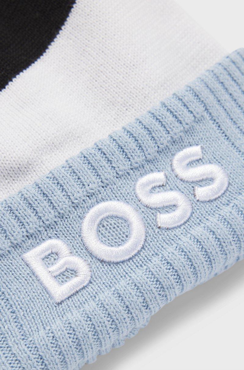 Hugo Boss Gorro De Punto Multicolor Con Pompón Para Niños