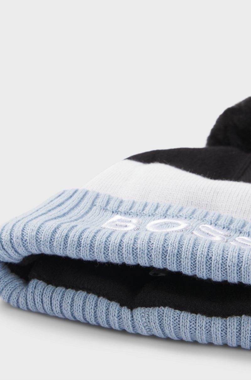 Hugo Boss Gorro De Punto Multicolor Con Pompón Para Niños