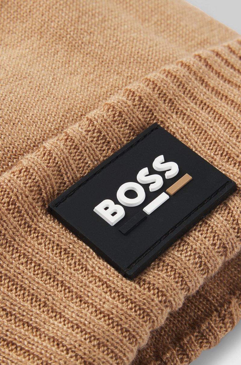 Hugo Boss Gorro De Punto Para Niños Con Etiqueta Con Logo De Silicona