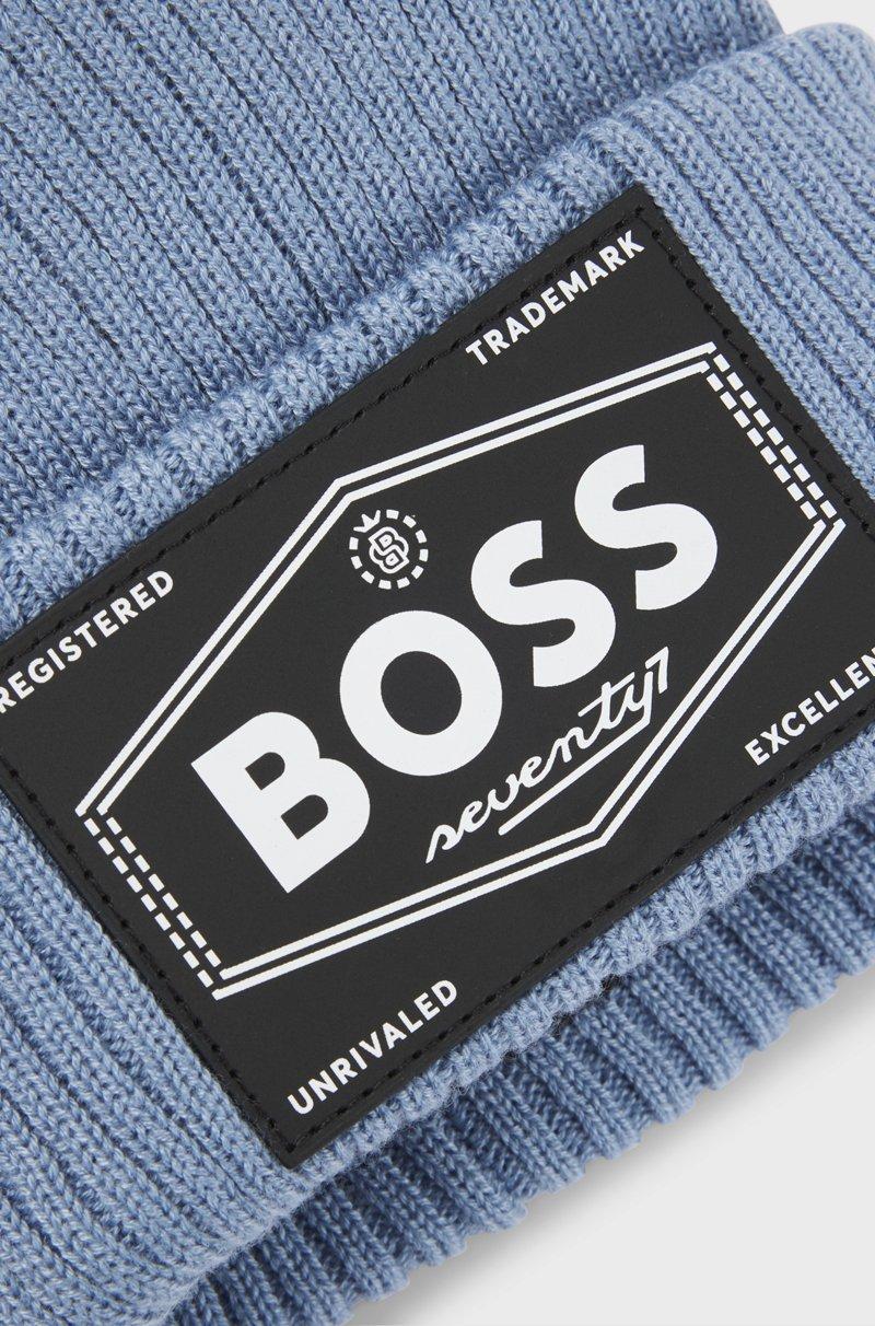 Hugo Boss Gorro De Punto Para Niños Con Insignia De Logo Y Forro De Imitación De Piel