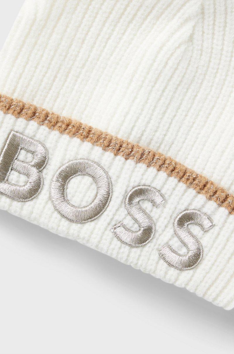 Hugo Boss Gorro De Punto Para Niños Con Logo De Efecto Metalizado