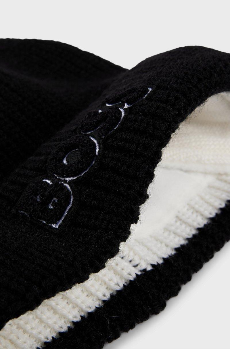 Hugo Boss Gorro De Punto Para Niños Con Logo Y Forro De Imitación De Piel