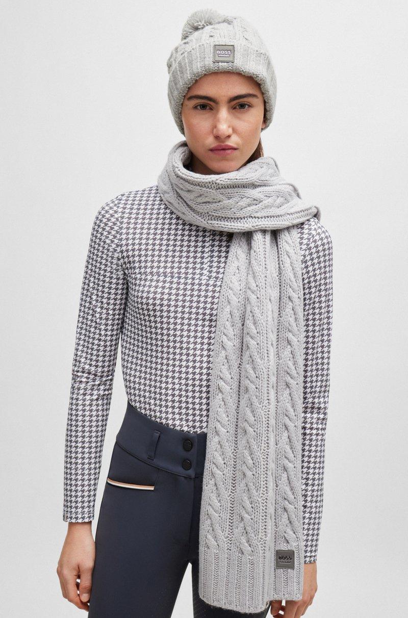 Hugo Boss Gorro Ligero De Equitación Con Borla Y Forro Polar En El Interior