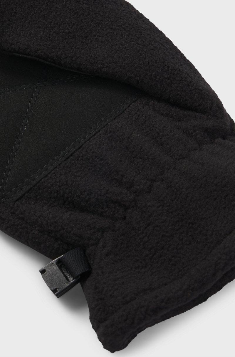 Hugo Boss Guantes De Forro Polar Con Etiqueta Con Logo Roja