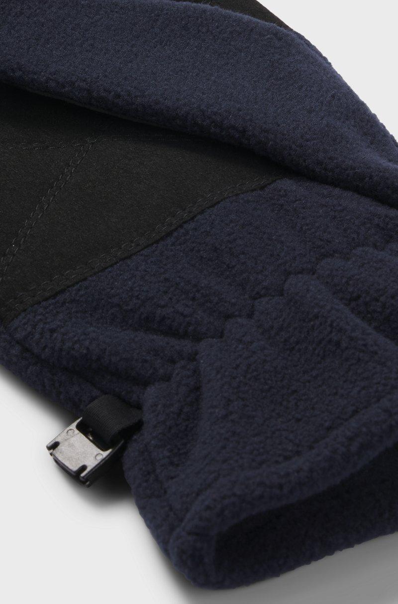 Hugo Boss Guantes De Forro Polar Con Etiqueta Con Logo Roja