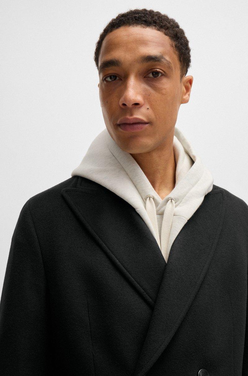 Hugo Boss Abrigo Cruzado De Lana Y Cashmere