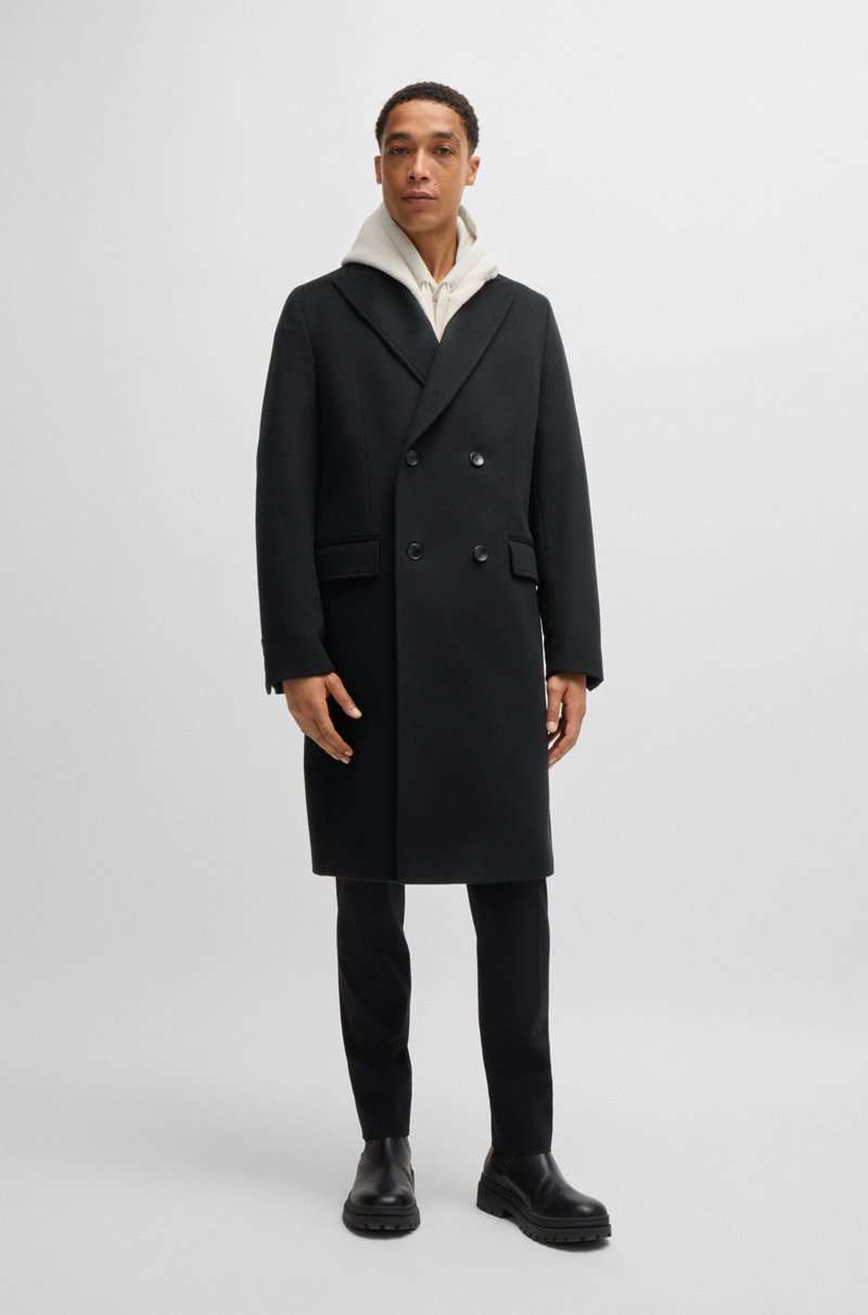 Hugo Boss Abrigo Cruzado De Lana Y Cashmere