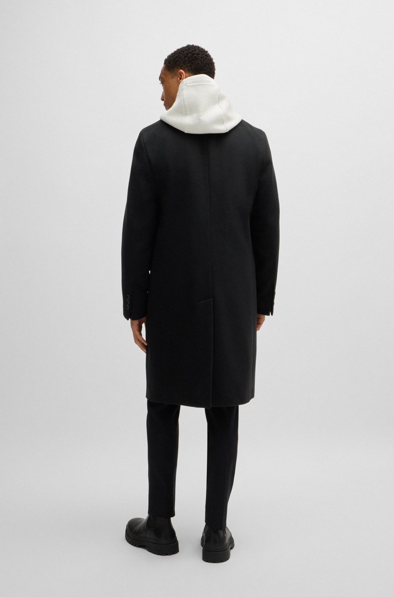 Hugo Boss Abrigo Cruzado De Lana Y Cashmere