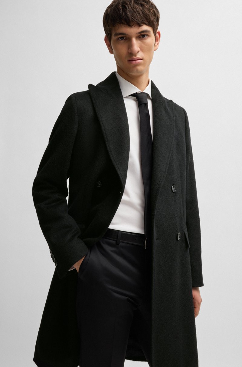 Hugo Boss Abrigo Cruzado En Mezcla De Alpaca