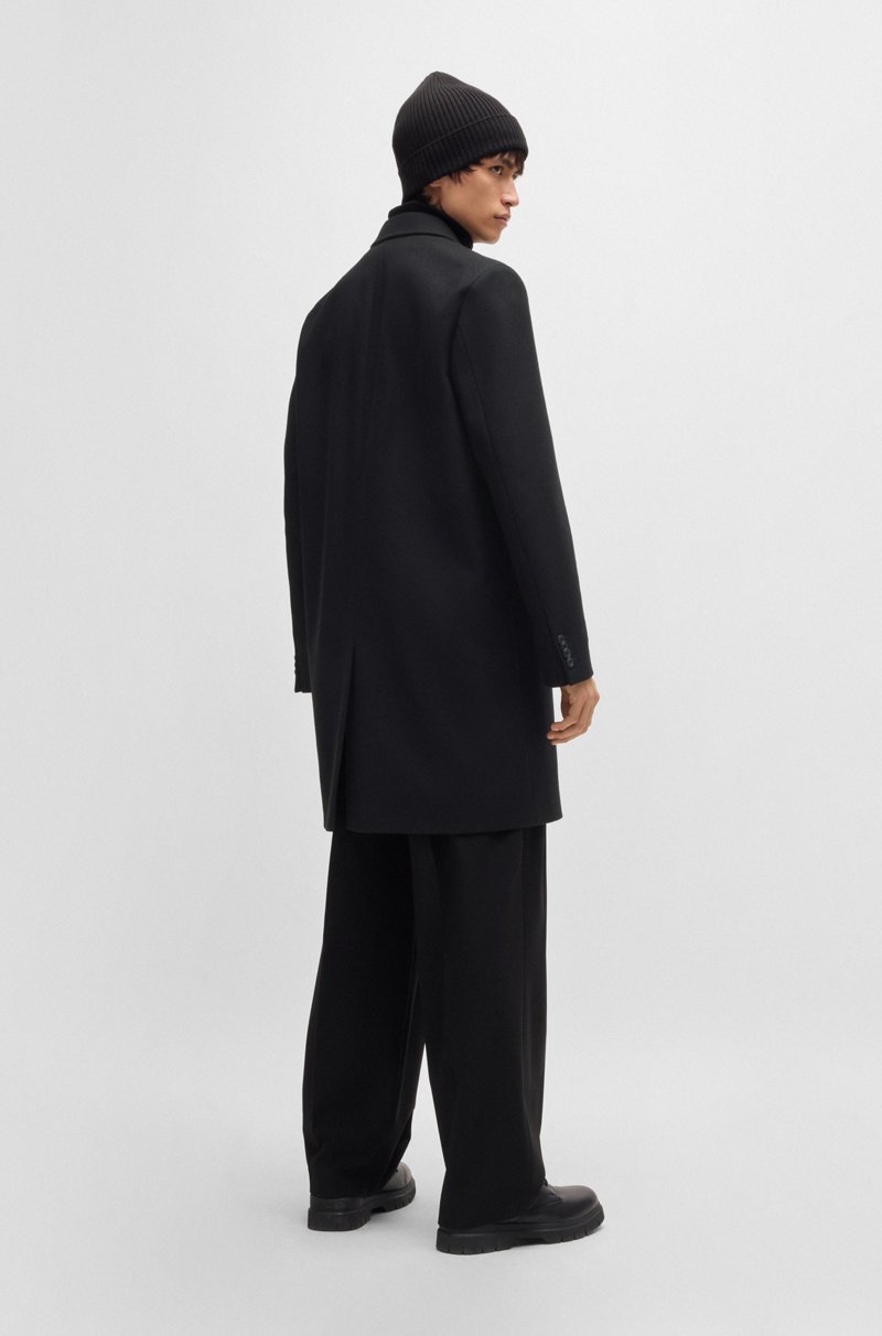 Hugo Boss Abrigo Regular Fit En Mezcla De Lana