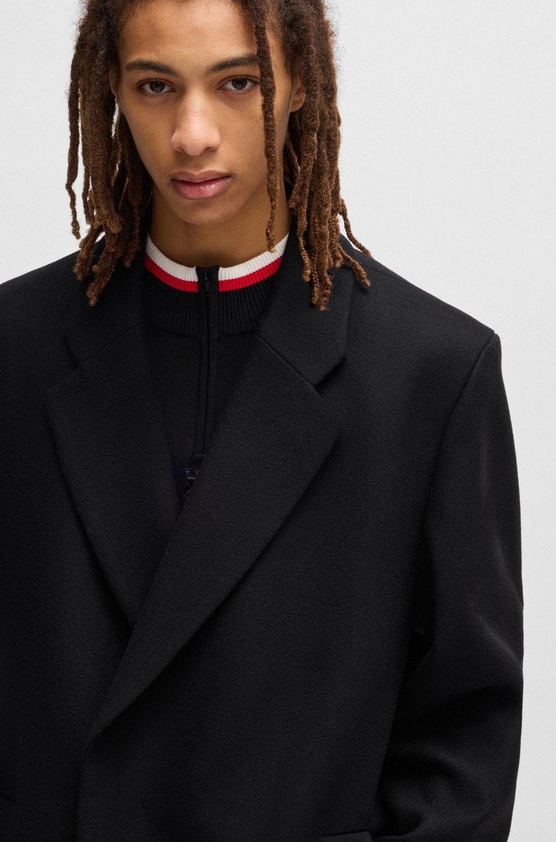 Hugo Boss Abrigo Relaxed Fit En Mezcla De Lana