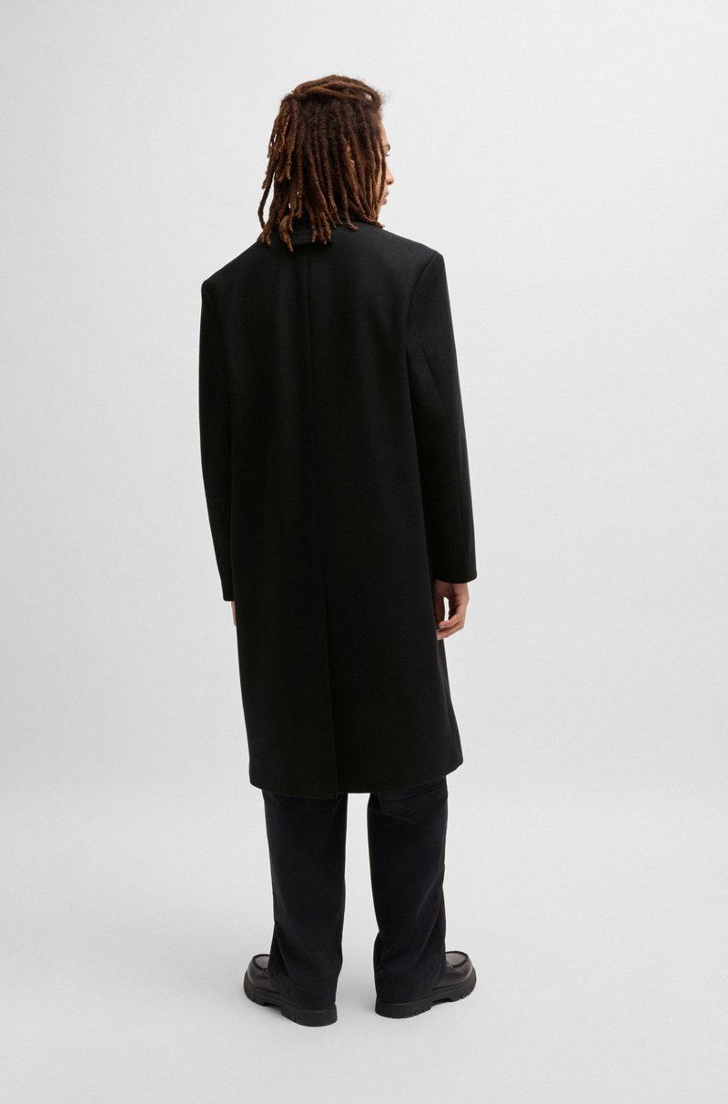 Hugo Boss Abrigo Relaxed Fit En Mezcla De Lana