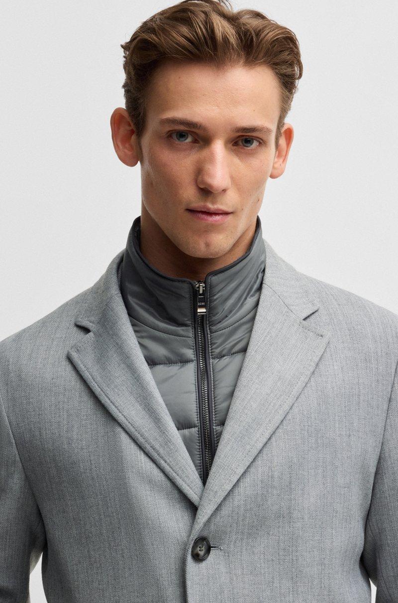 Hugo Boss Abrigo Slim Fit Con Interior Desmontable