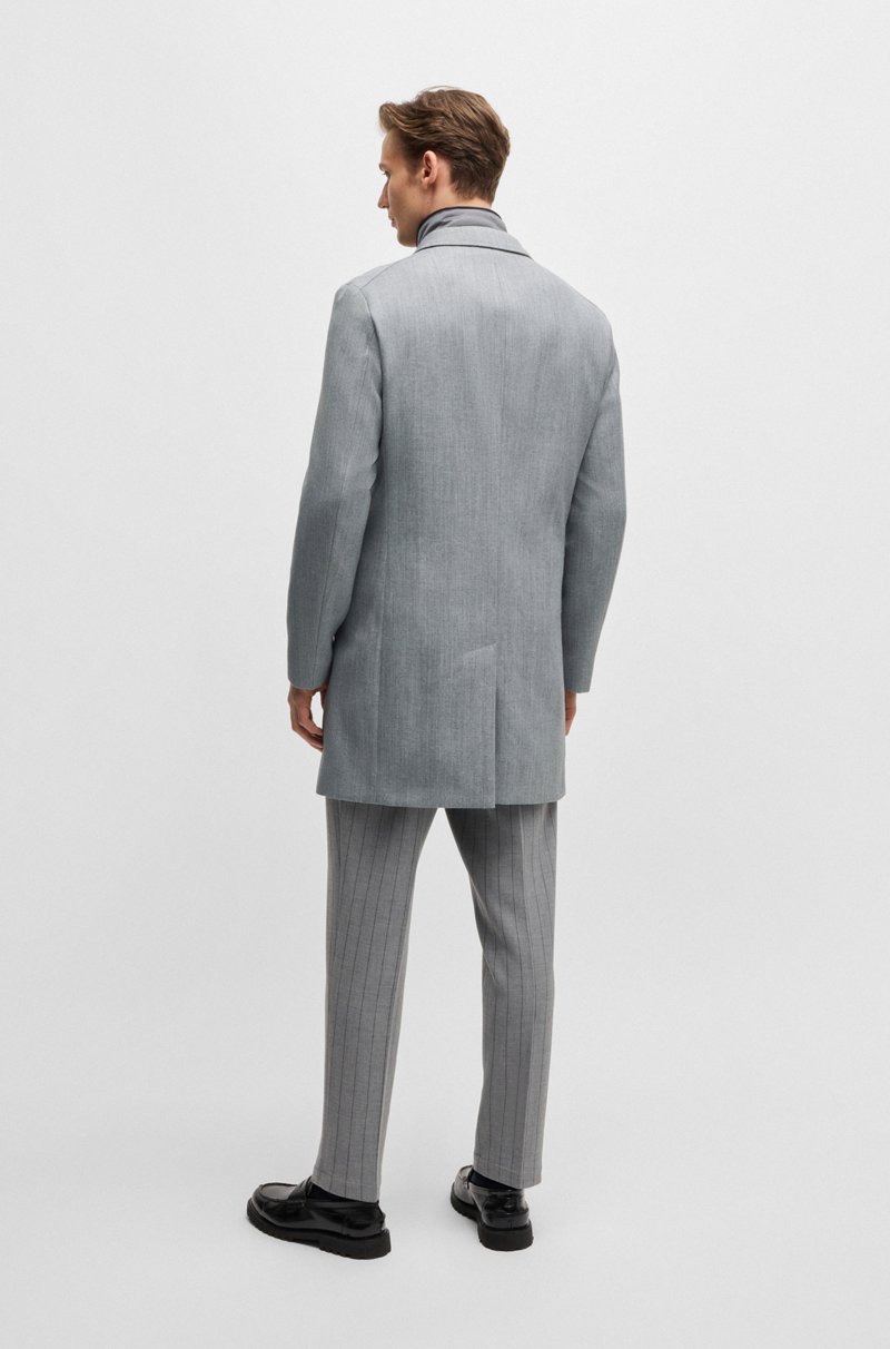 Hugo Boss Abrigo Slim Fit Con Interior Desmontable