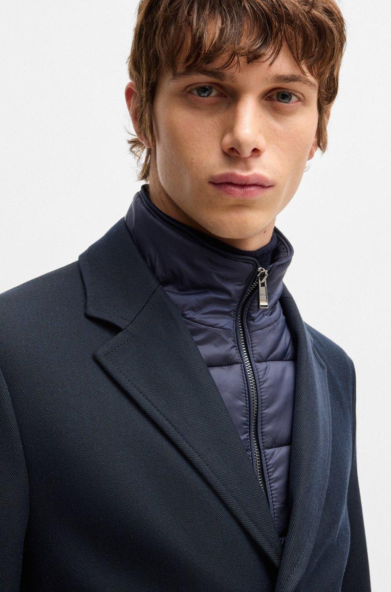Hugo Boss Abrigo Slim Fit Con Interior Desmontable
