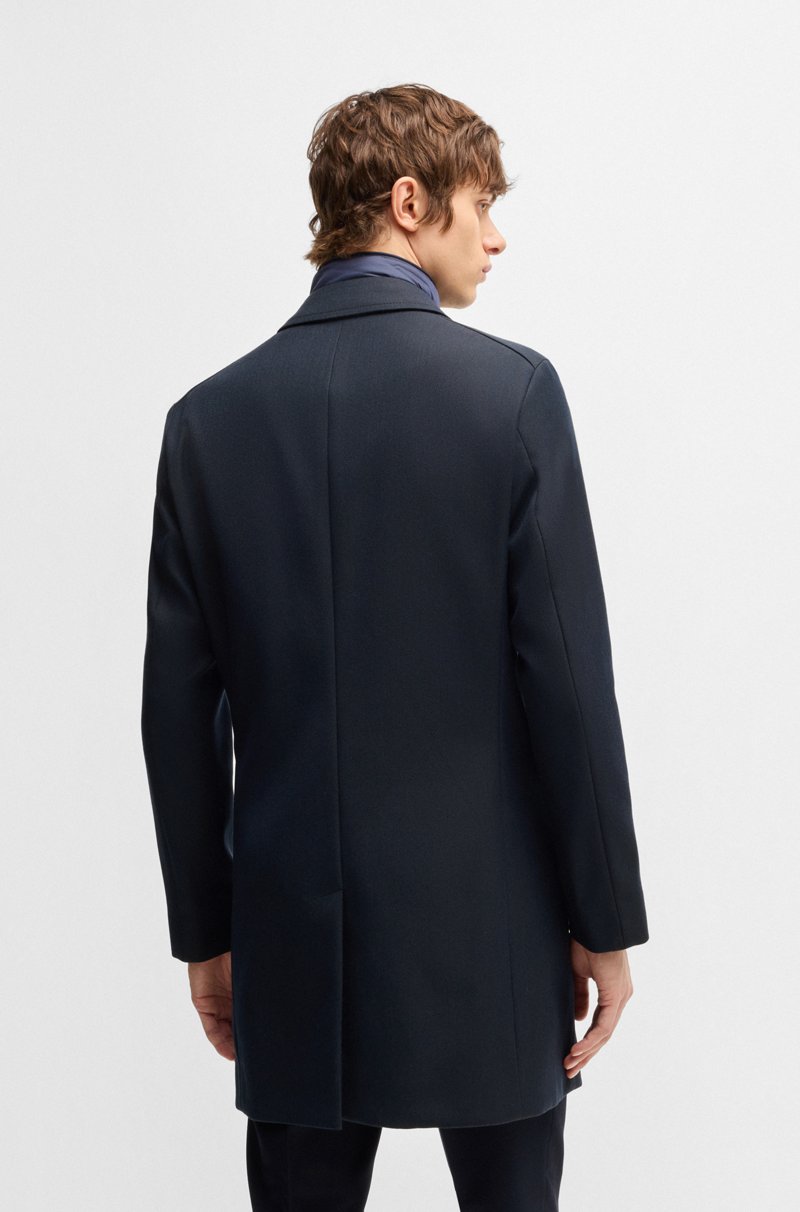 Hugo Boss Abrigo Slim Fit Con Interior Desmontable