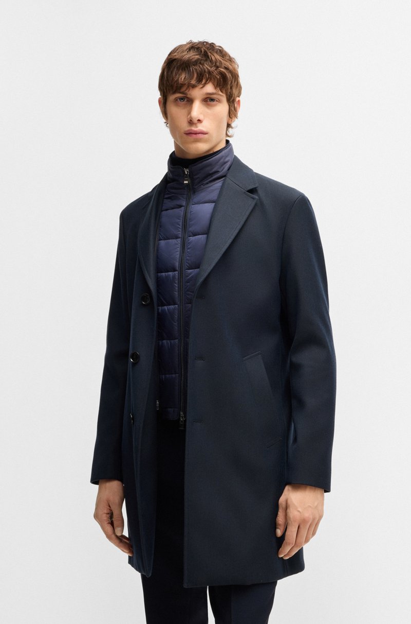 Hugo Boss Abrigo slim fit con interior desmontable
