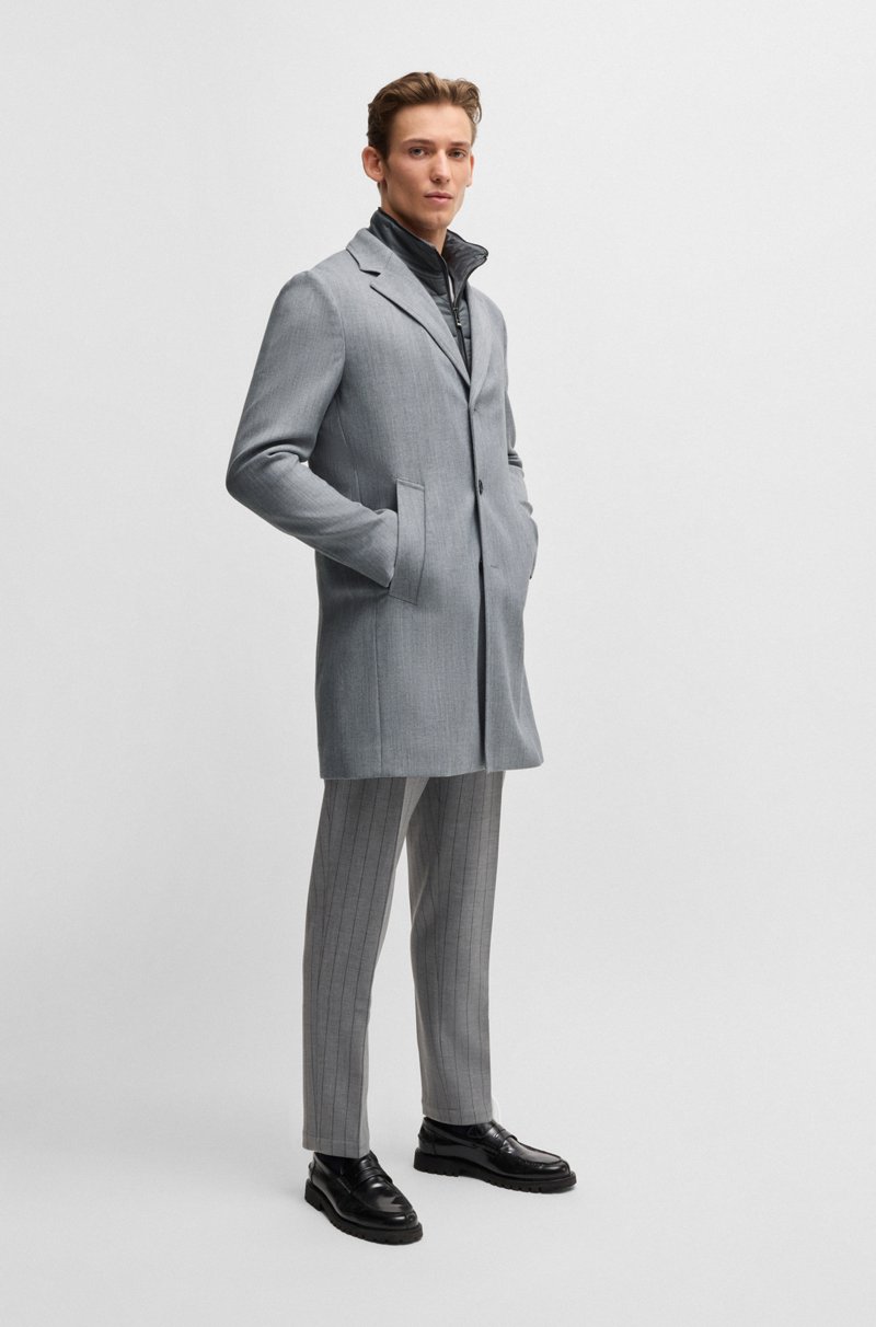 Hugo Boss Abrigo slim fit con interior desmontable