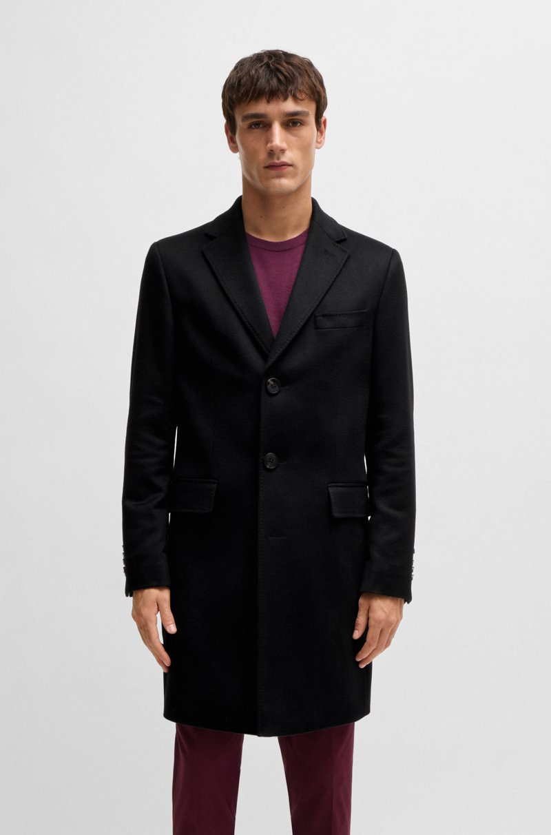 Hugo Boss Abrigo slim fit de cashmere