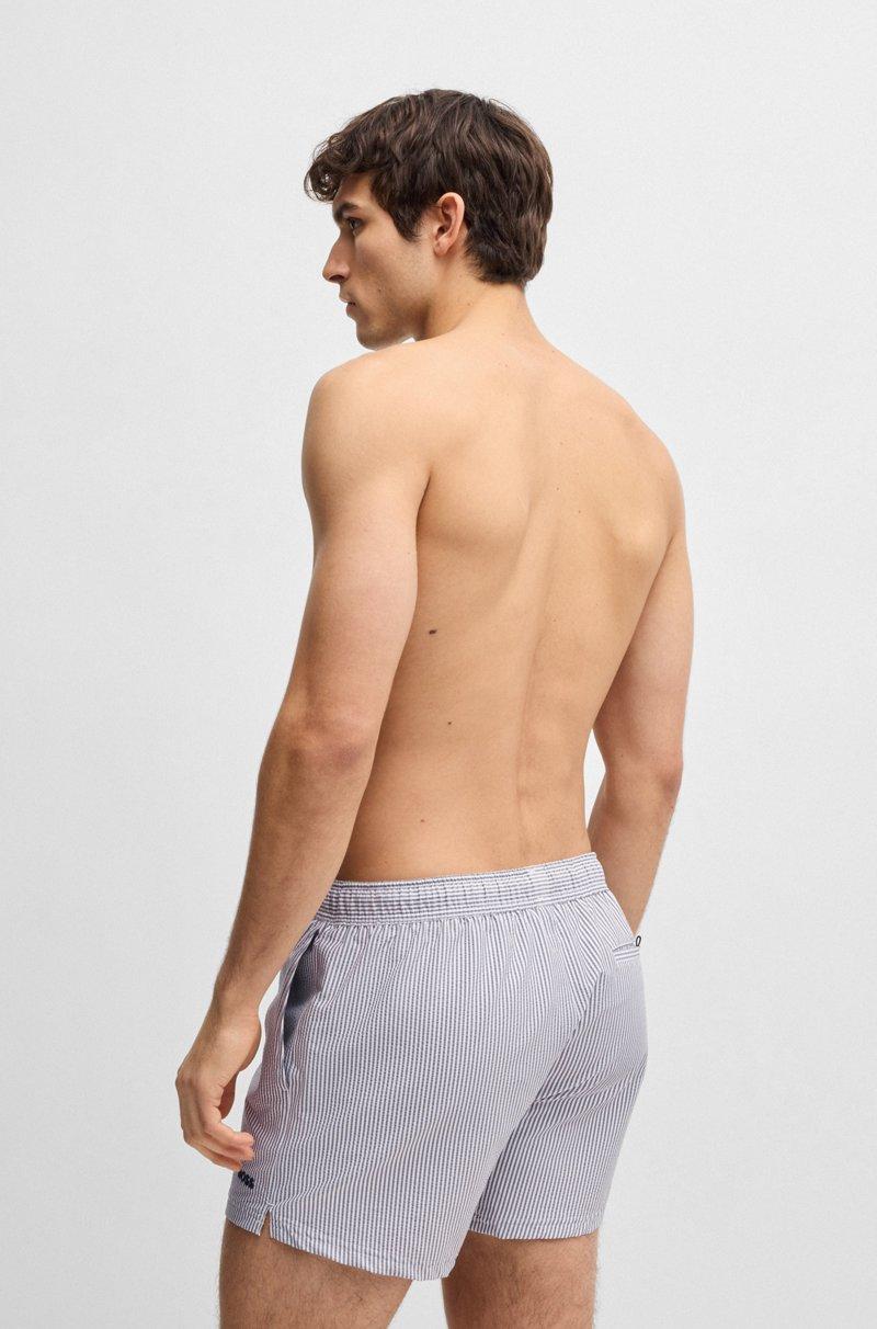 Hugo Boss Bañador En Tejido De Sirsaca A Rayas