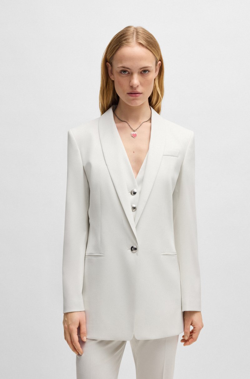 Hugo Boss Blazer regular fit en tejido brillante