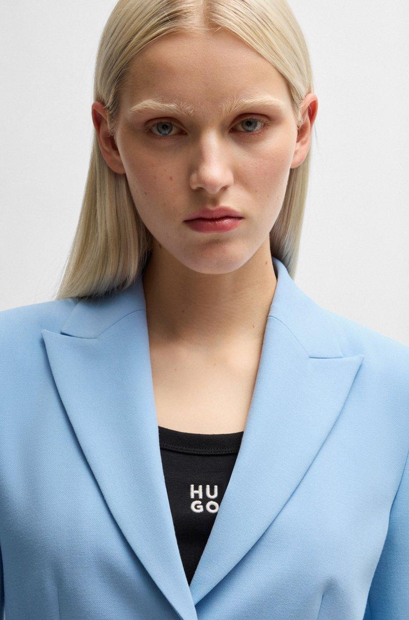 Hugo Boss Blazer Slim Fit Con Botones En Contraste