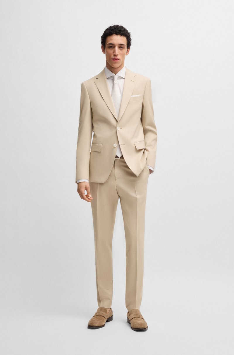 Hugo Boss Blazer Slim Fit De Gasa Elástica