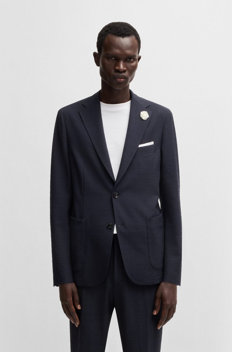 Hugo Boss Blazer slim fit de sirsaca elástica
