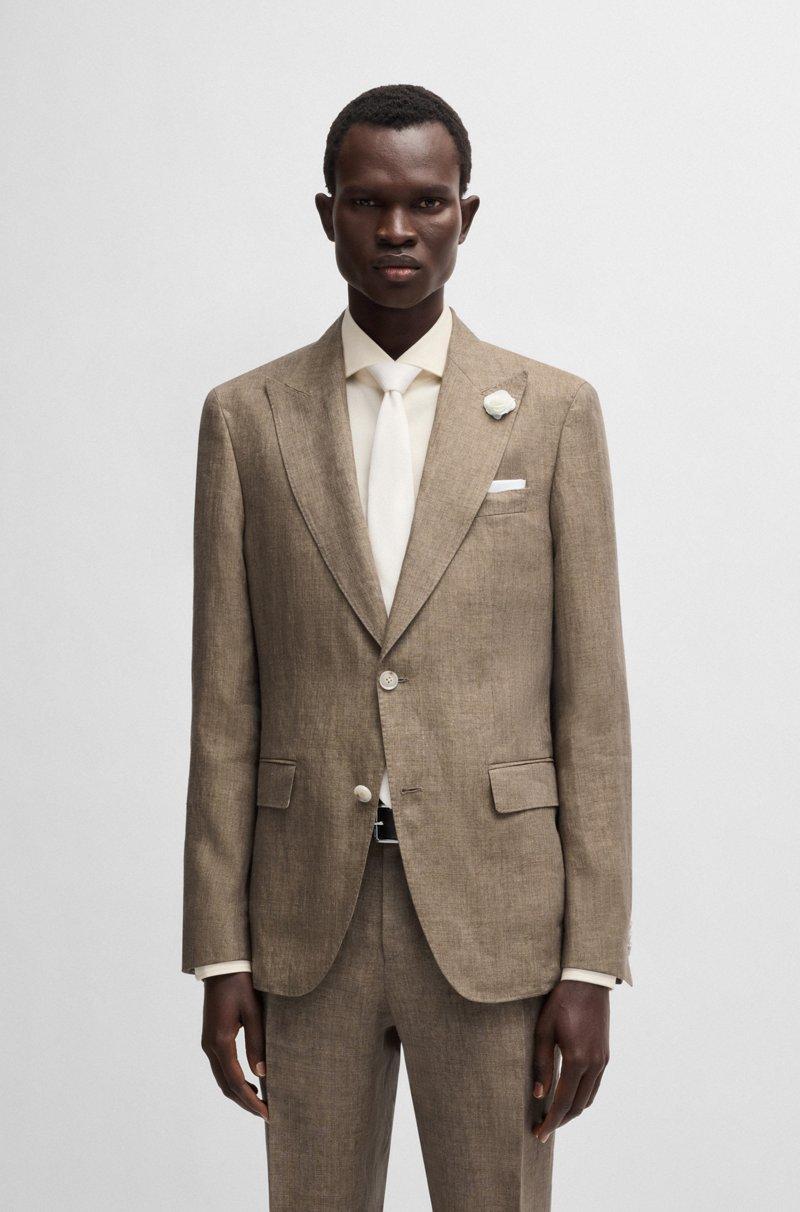 Hugo Boss Blazer slim fit en lona de lino