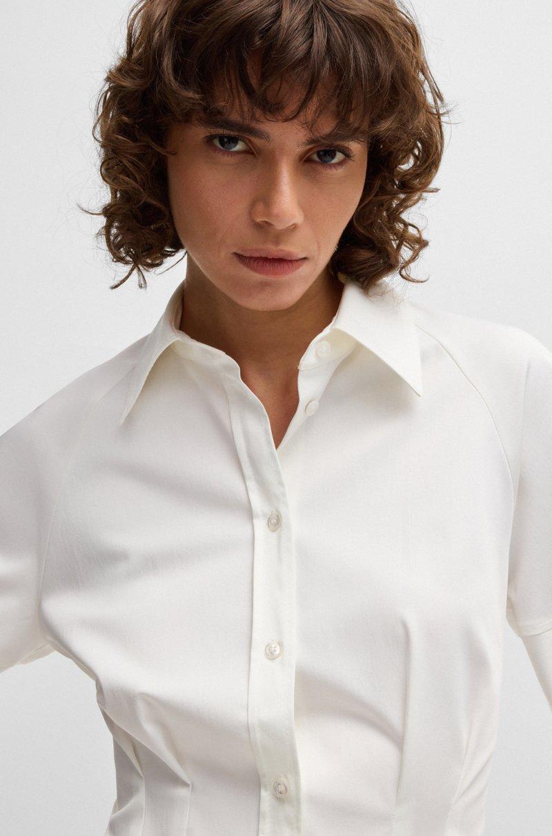 Hugo Boss Blusa De Sastrería En Algodón Elástico