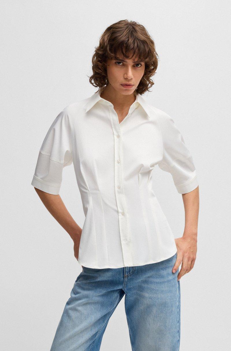 Hugo Boss Blusa De Sastrería En Algodón Elástico
