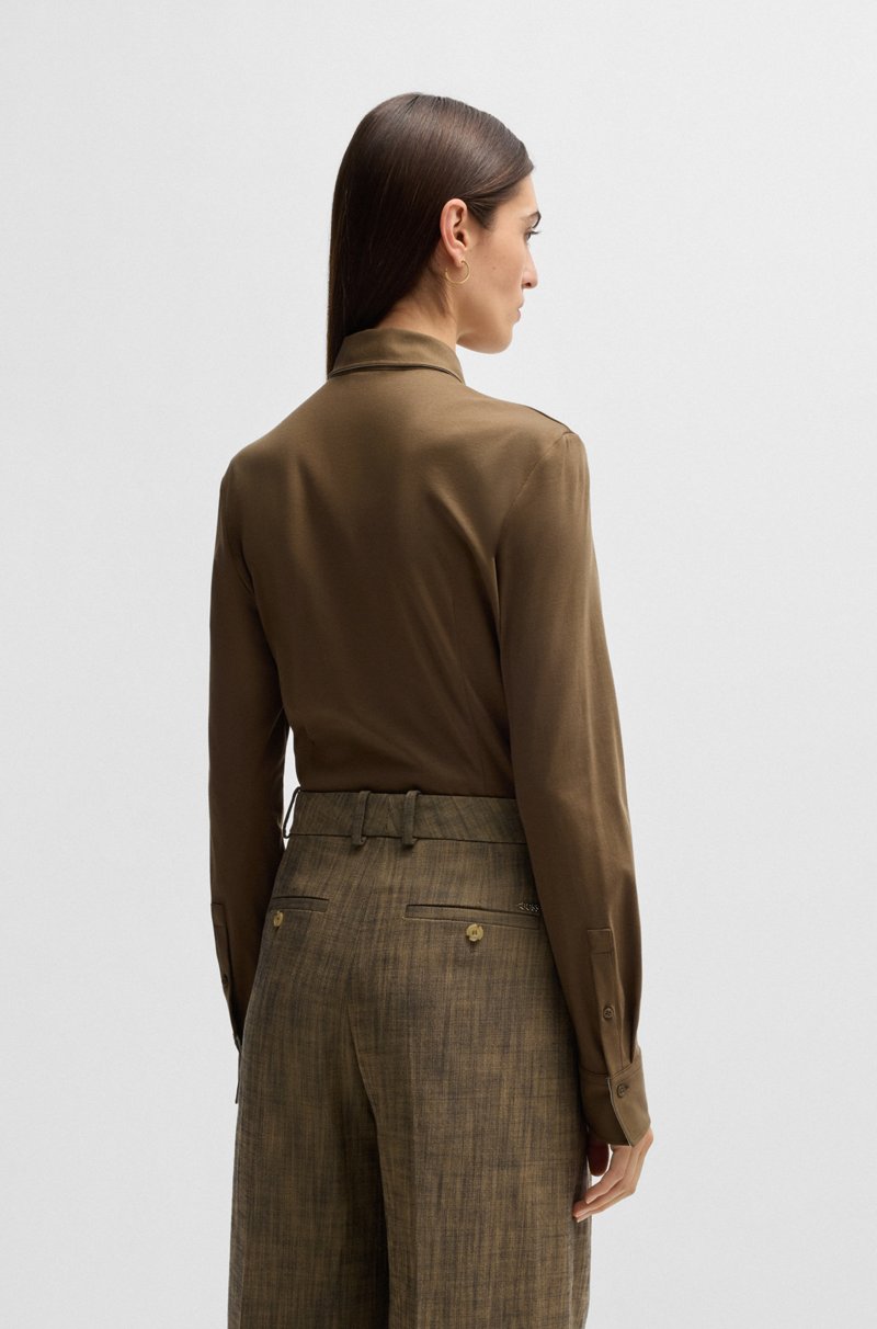 Hugo Boss Blusa Extra Slim Fit En Punto De Algodón