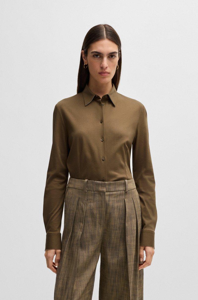 Hugo Boss Blusa Extra Slim Fit En Punto De Algodón