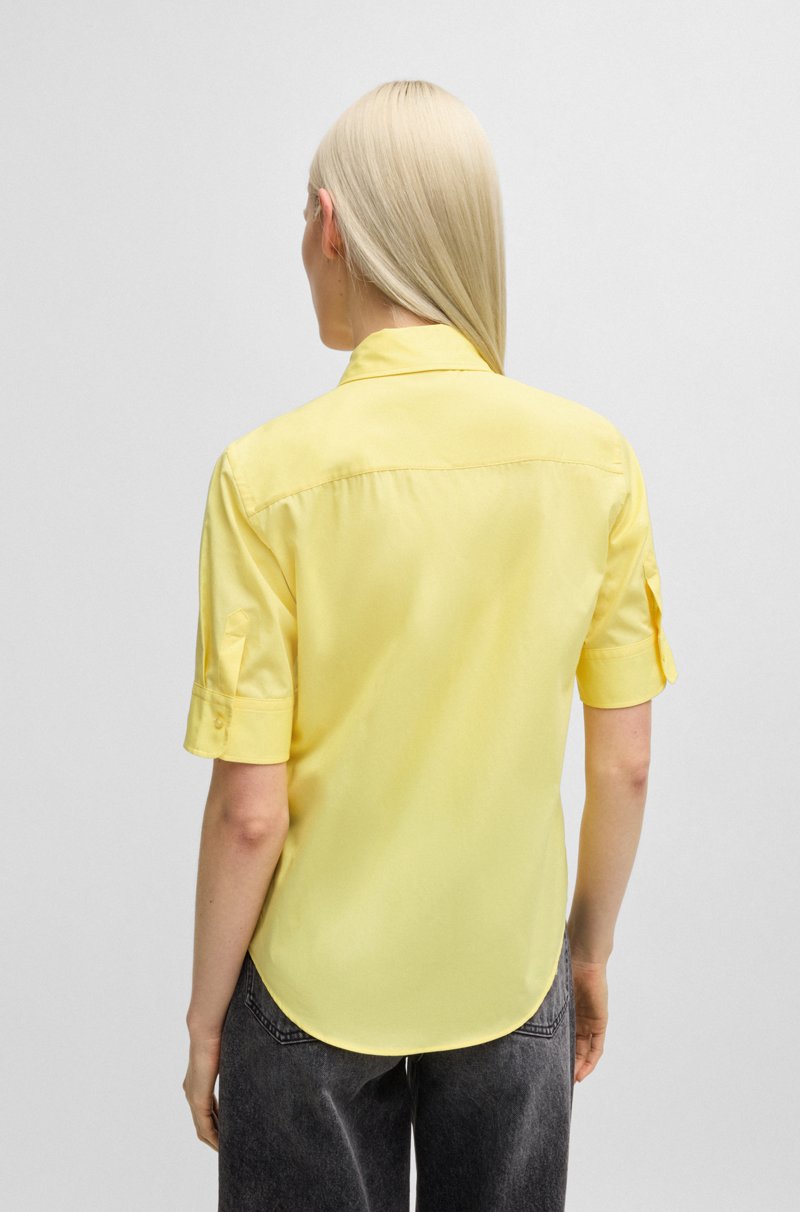 Hugo Boss Blusa Regular Fit De Lona De Algodón