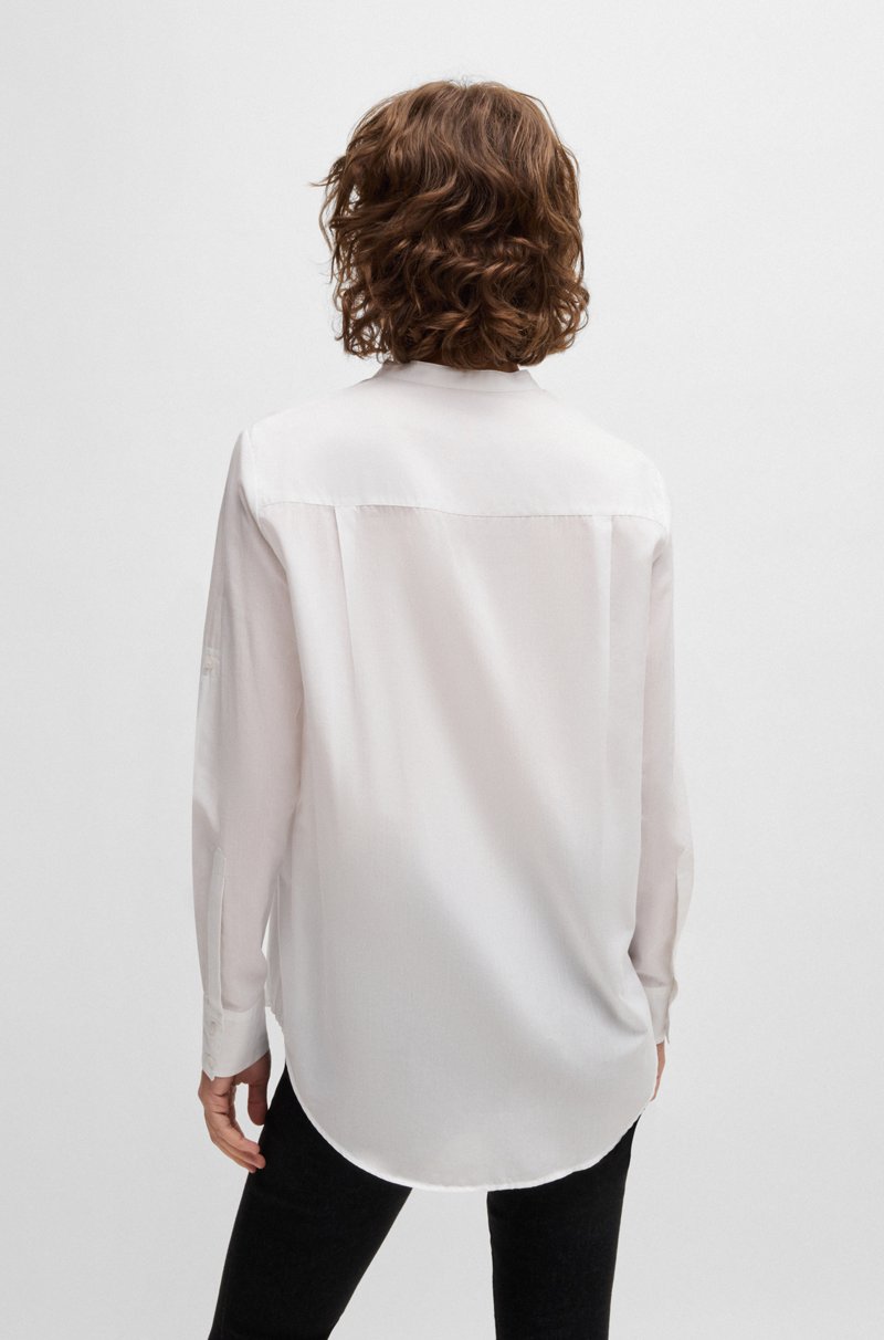 Hugo Boss Blusa Regular Fit En Cambray De Algodón