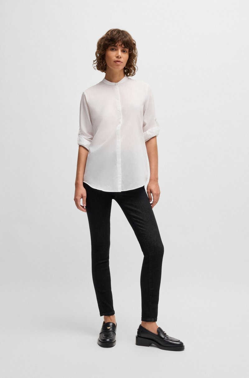 Hugo Boss Blusa Regular Fit En Cambray De Algodón