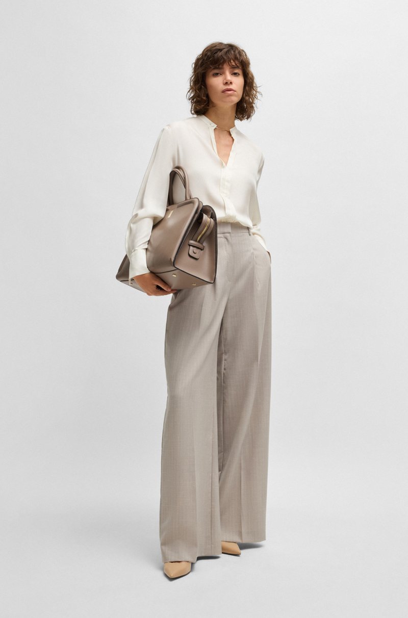 Hugo Boss Blusa Relaxed Fit De Seda Italiana