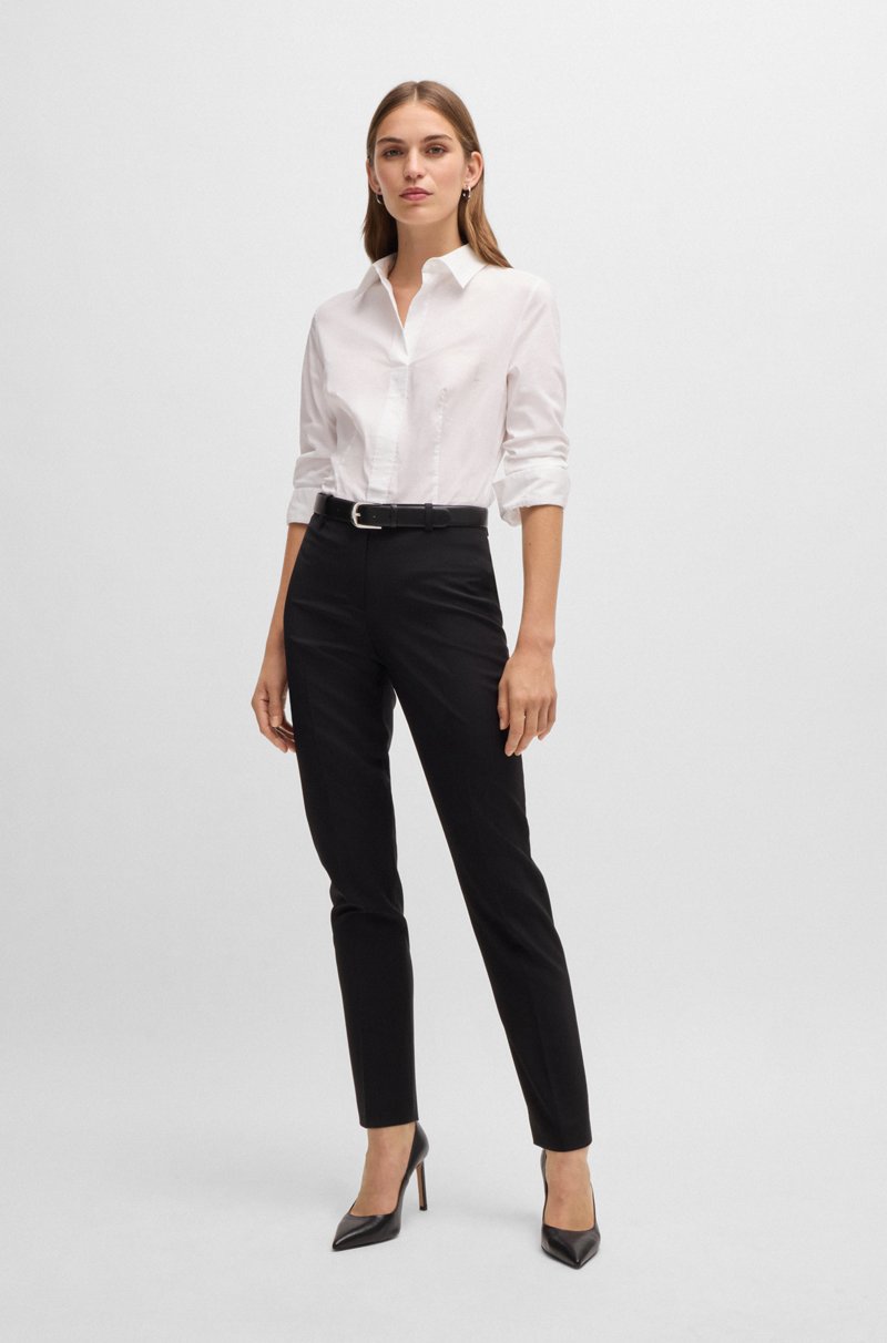 Hugo Boss Blusa Slim Fit De Algodón