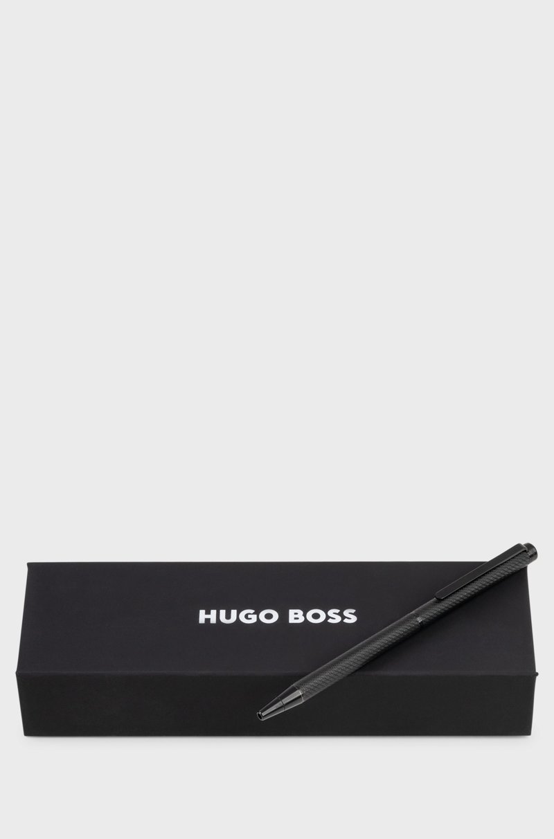 Hugo Boss Bolígrafo Negro Con Diseño Grabado