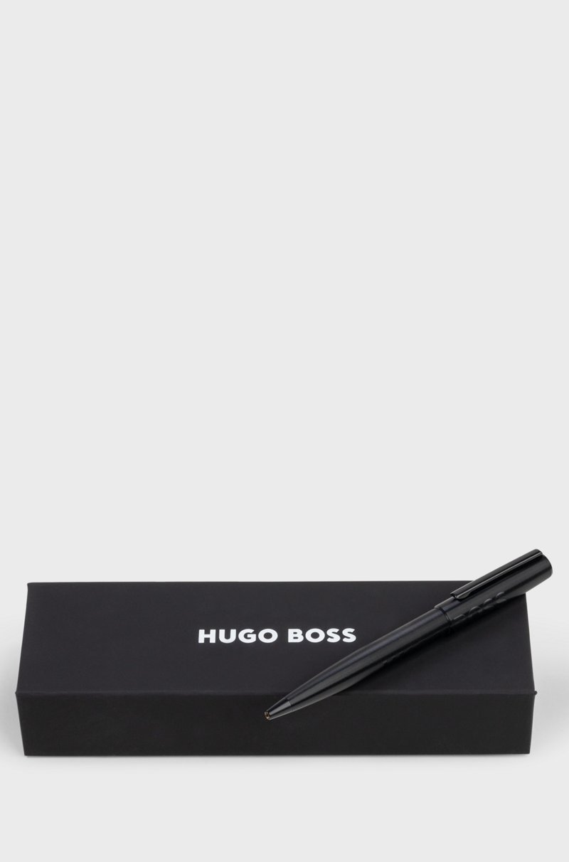 Hugo Boss Bolígrafo Negro Con Logo Tonal