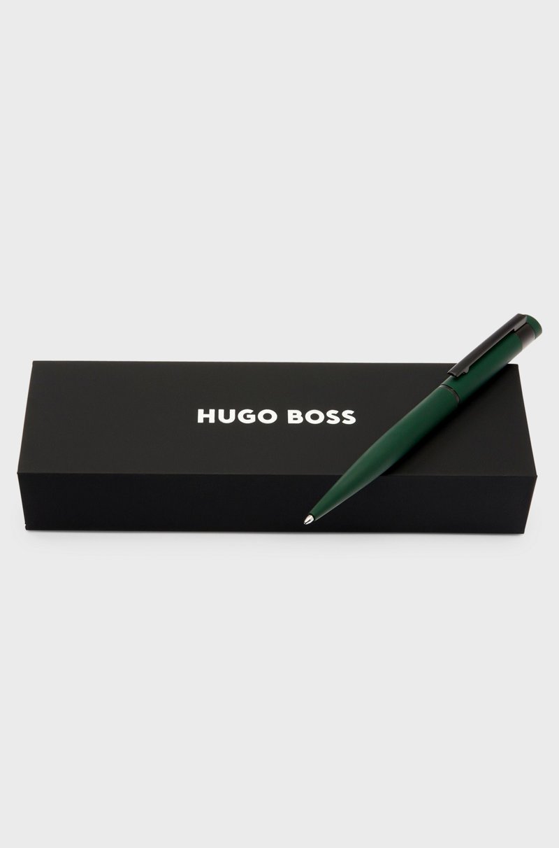 Hugo Boss Bolígrafo Verde Mate Con Logo Grabado
