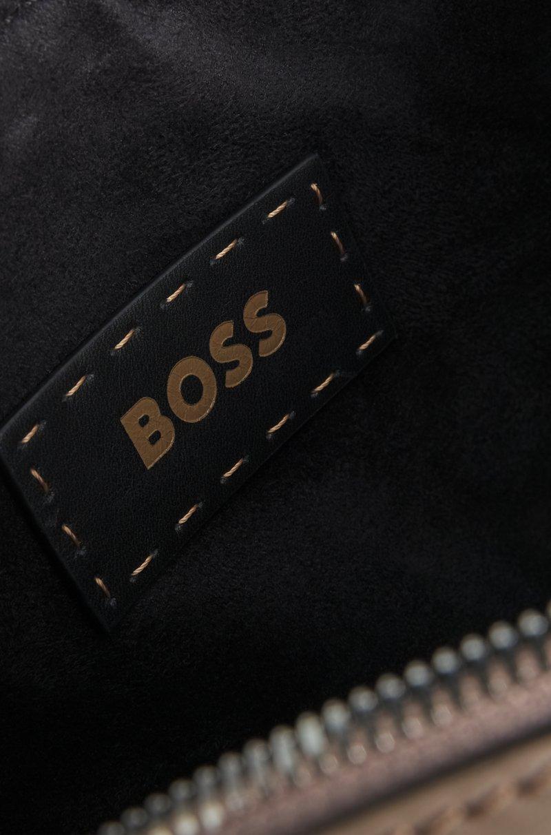 Hugo Boss Bolso Bandolera De Ante Con Logo Grabado