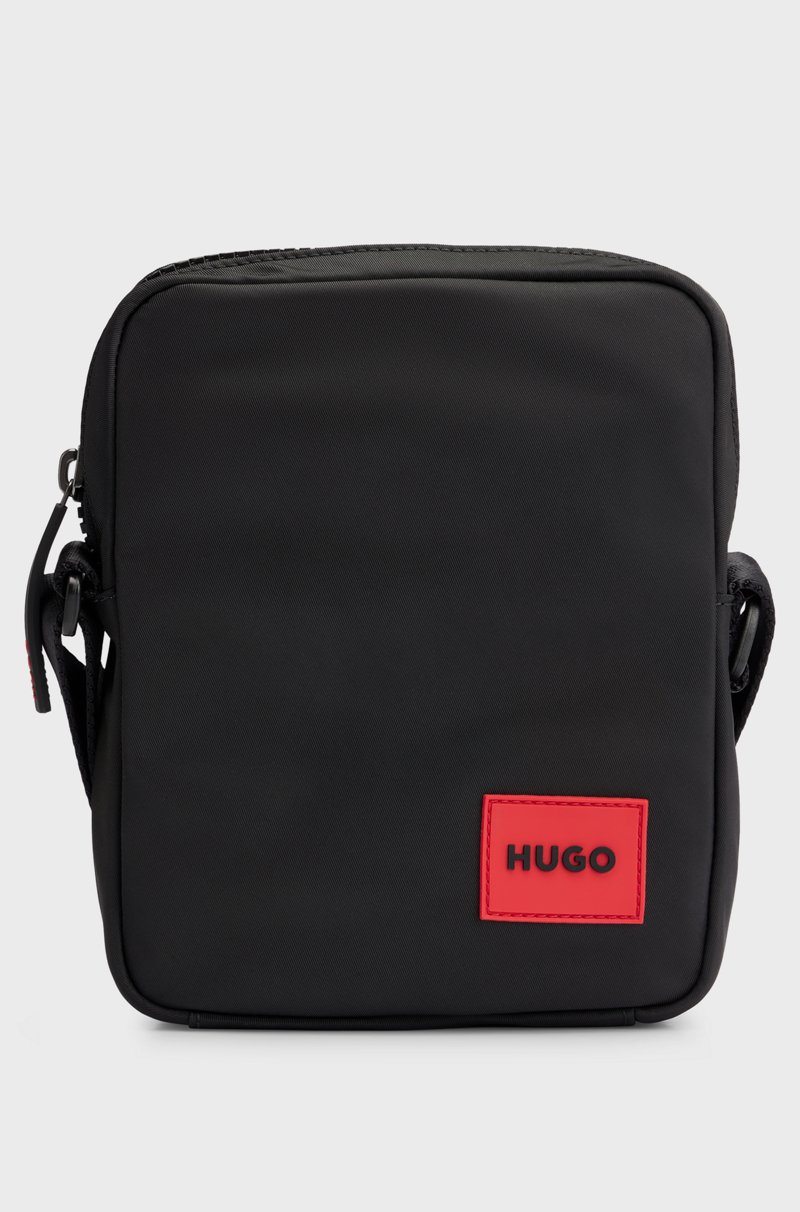 Hugo Boss Bolso mensajero con parche de logo rojo