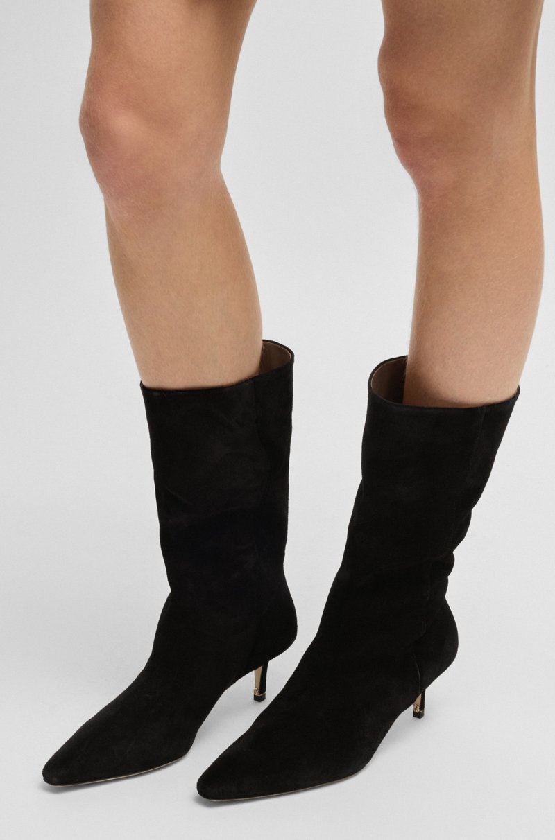 Hugo Boss Botas De Ante Con Monograma Double B