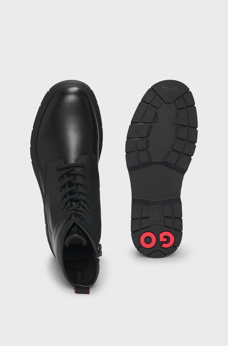 Hugo Boss Botines De Piel Con Logo Grabado