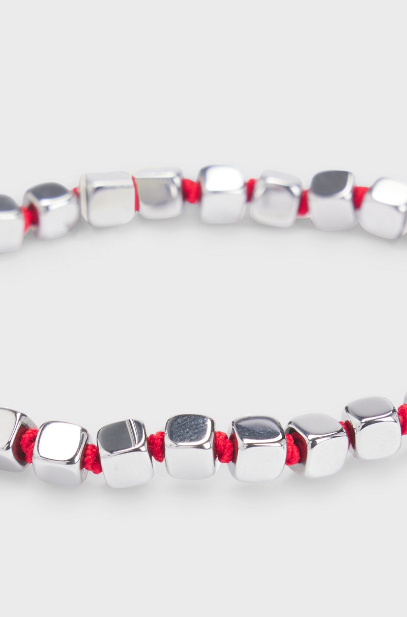 Hugo Boss Brazalete Elástico Con Cubos De Acero