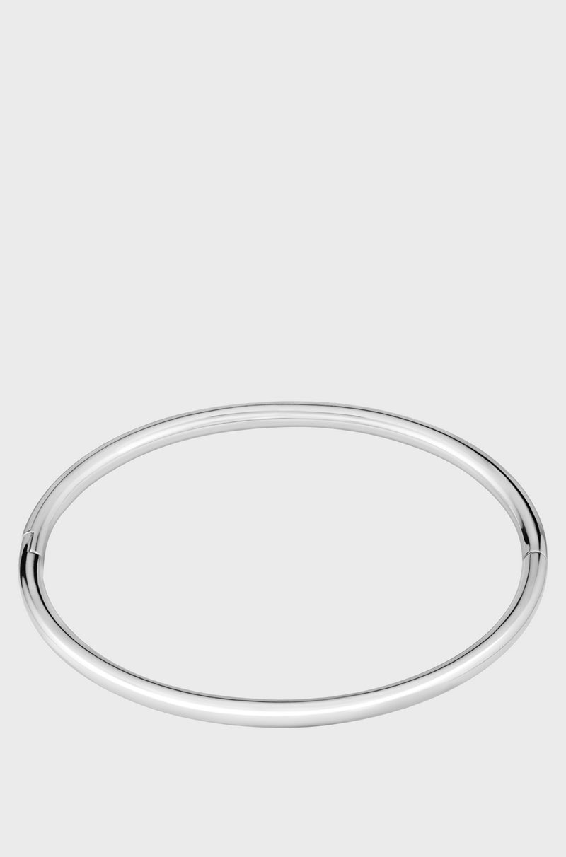 Hugo Boss Brazalete Plateado Con Detalle De Logo