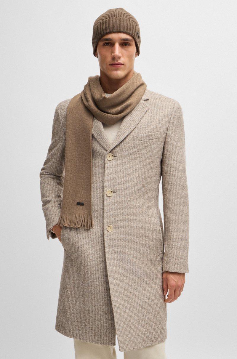 Hugo Boss Bufanda De Punto Raschel En Lana Merina